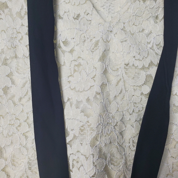 SOPRANO Lace Black Tie Blouse - Picture 2 of 5